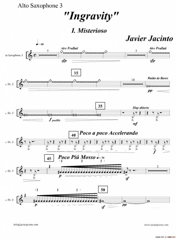 Ingravity（第一乐章）（第三中音萨克斯分谱）