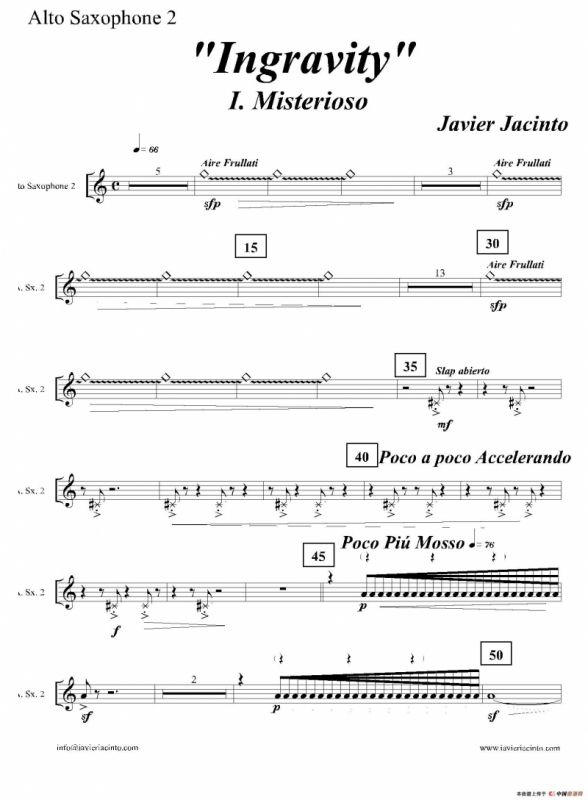 Ingravity（第一乐章）（第二中音萨克斯分谱）