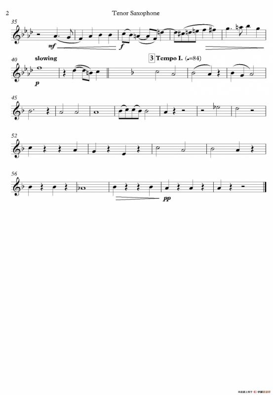 Midwinter Carol（四重奏分谱）