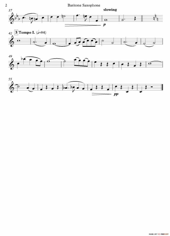 Midwinter Carol（四重奏分谱）