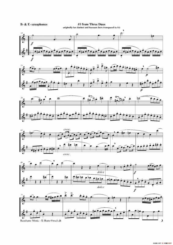 C大调二重奏—1（3首二重奏之一）