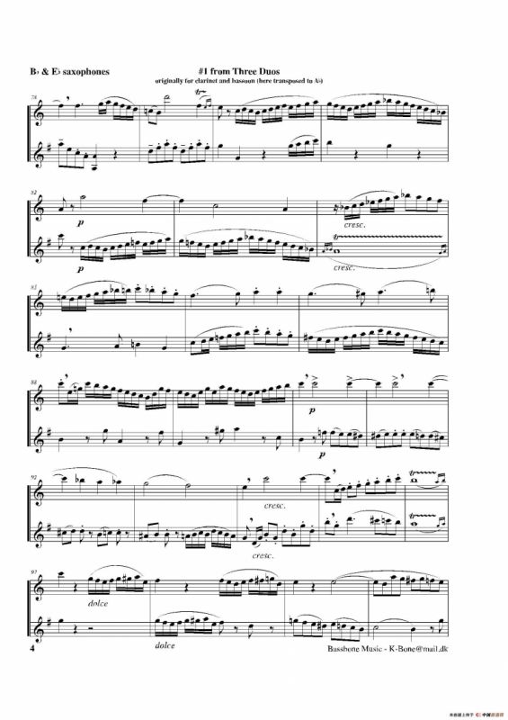 C大调二重奏—1（3首二重奏之一）