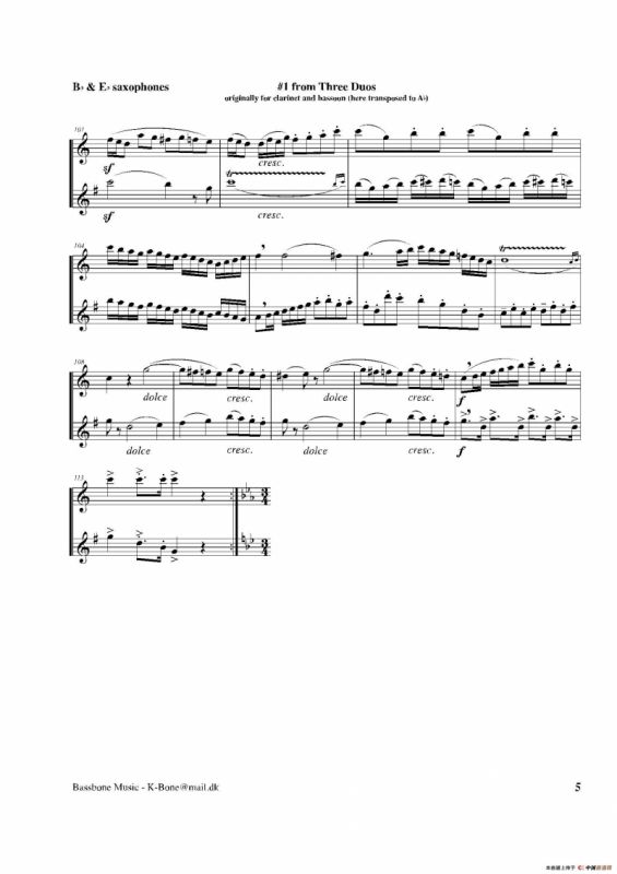 C大调二重奏—1（3首二重奏之一）