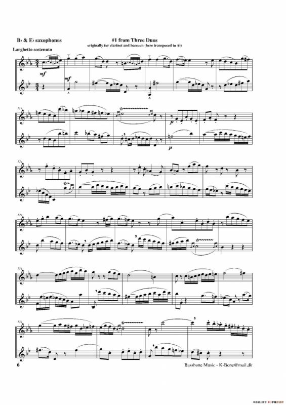 C大调二重奏—1（3首二重奏之一）