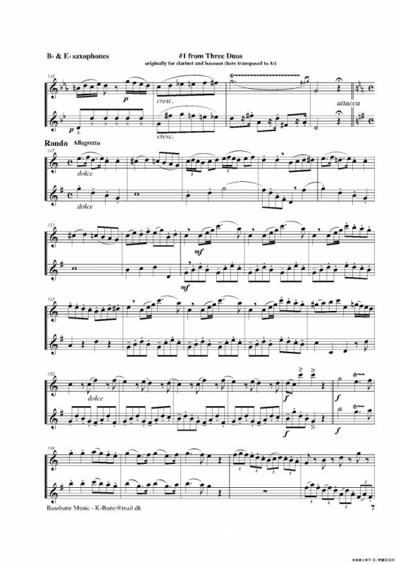 C大调二重奏—1（3首二重奏之一）