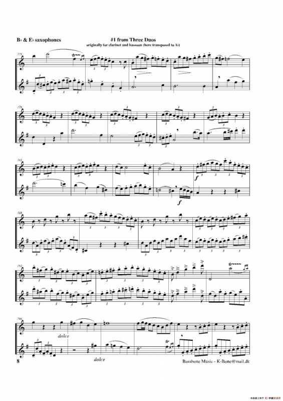 C大调二重奏—1（3首二重奏之一）