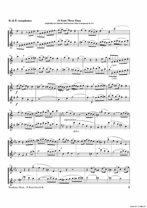 C大调二重奏—1（3首二重奏之一）