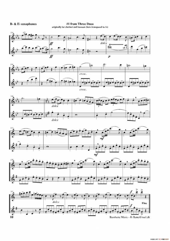 C大调二重奏—1（3首二重奏之一）