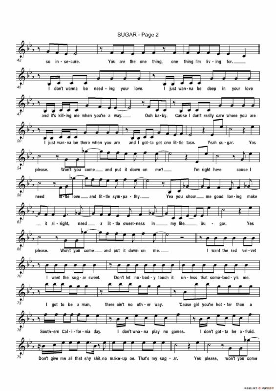 sugar（糖果）（次中音萨克斯）