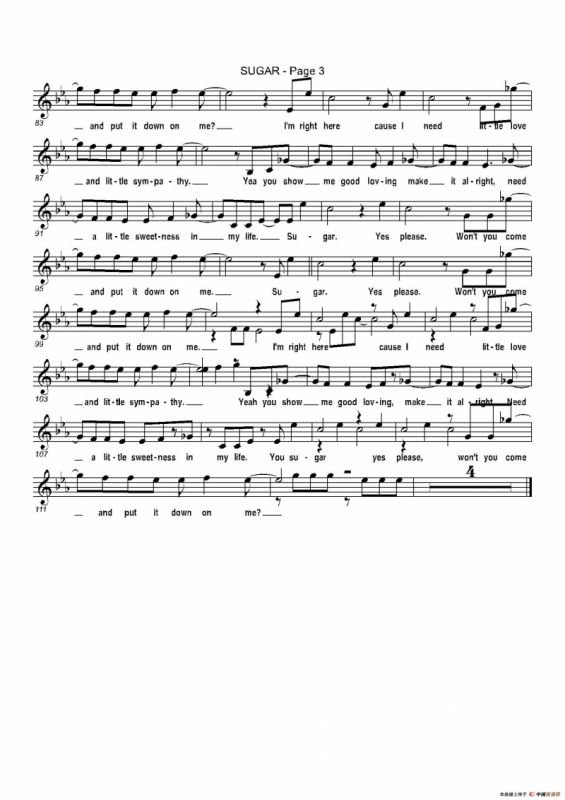 sugar（糖果）（次中音萨克斯）