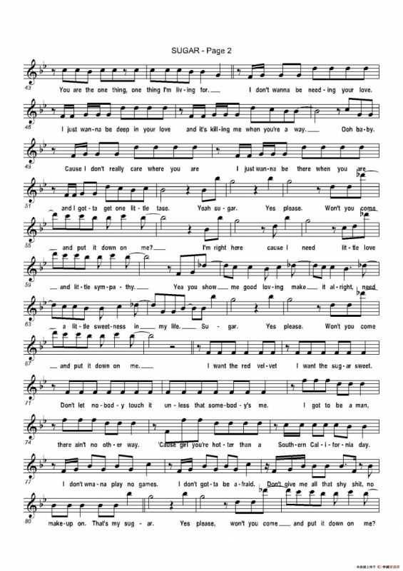 sugar（糖果）（中音萨克斯）