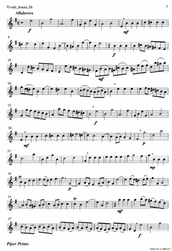 SONATA G-moll（Eb）