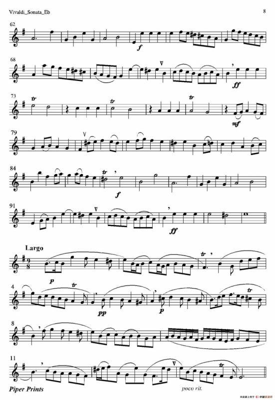 SONATA G-moll（Eb）