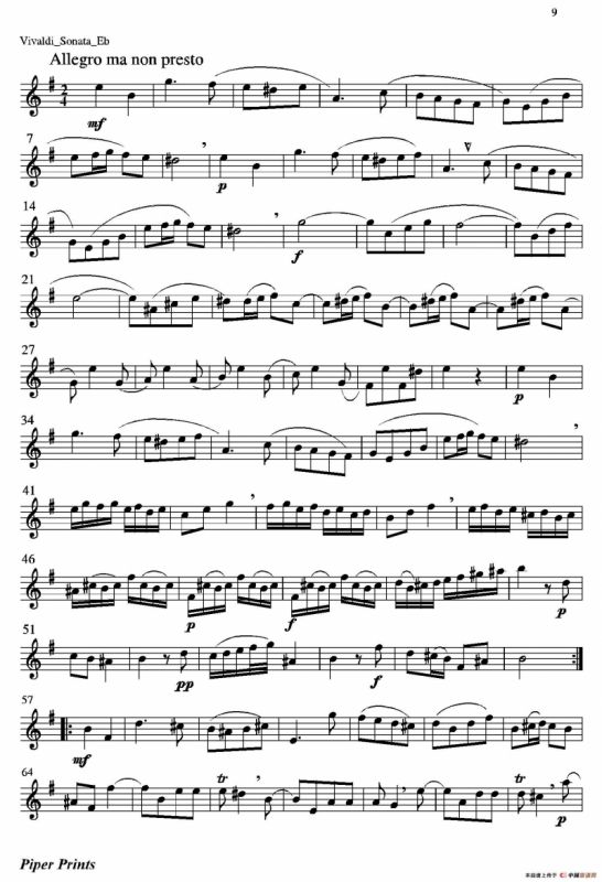 SONATA G-moll（Eb）