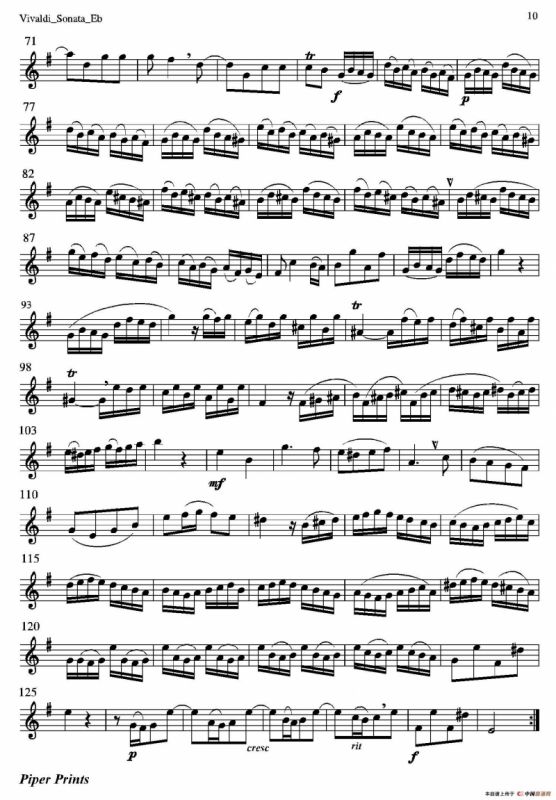 SONATA G-moll（Eb）