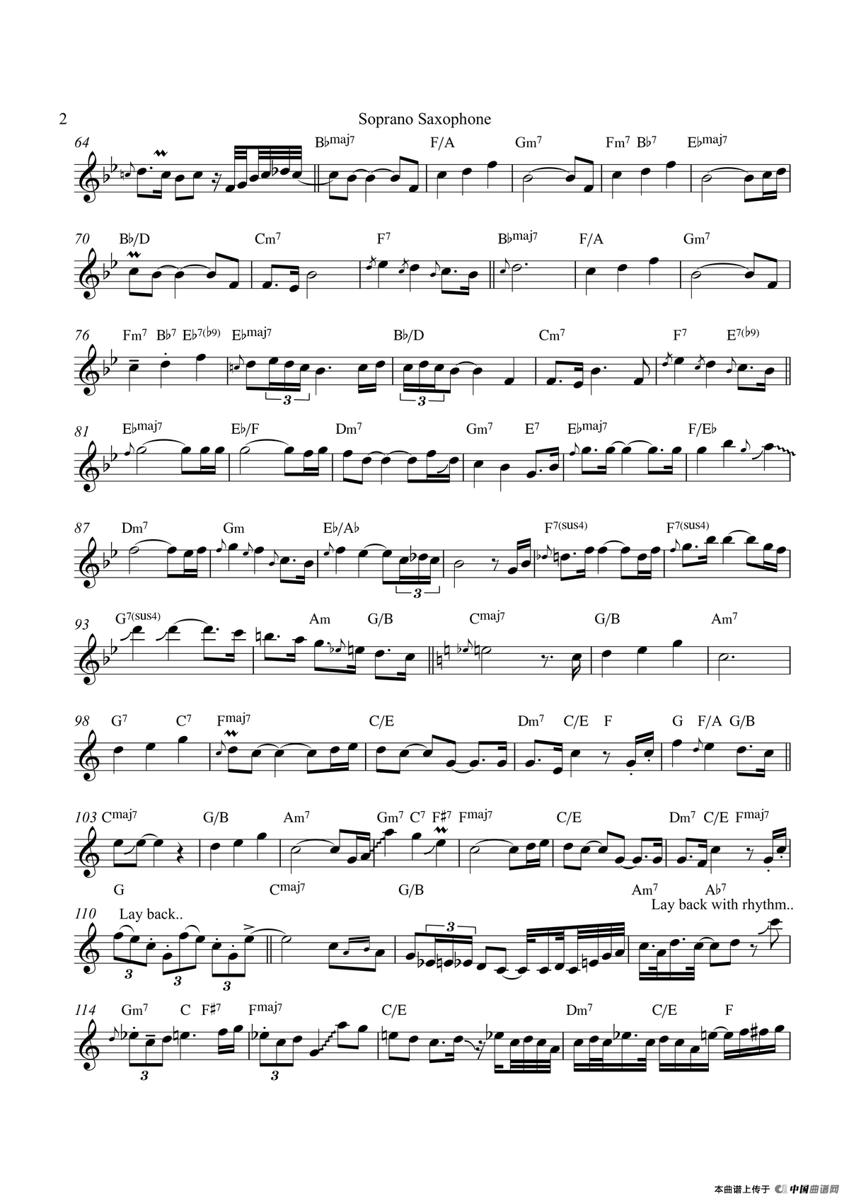 Thinking of You（高音萨克斯）