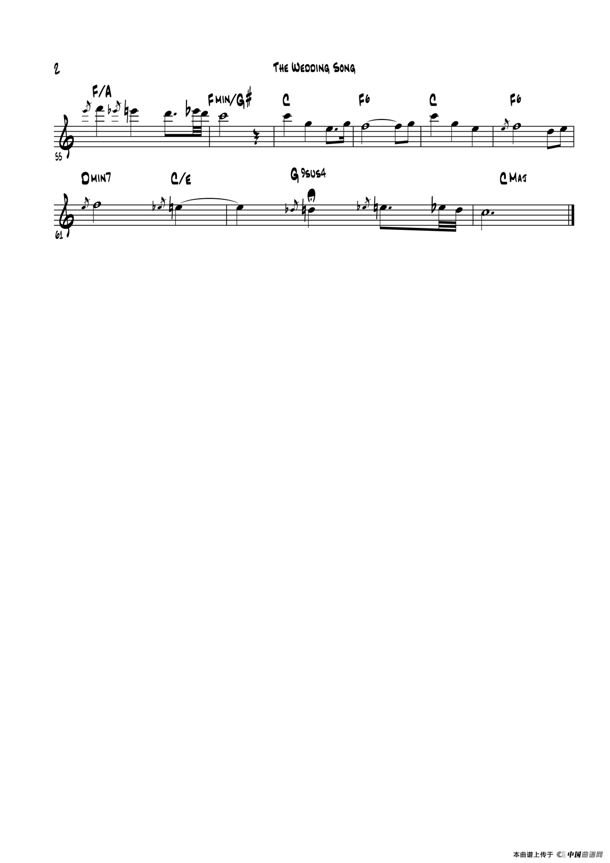 The Wedding Song（中音萨克斯）