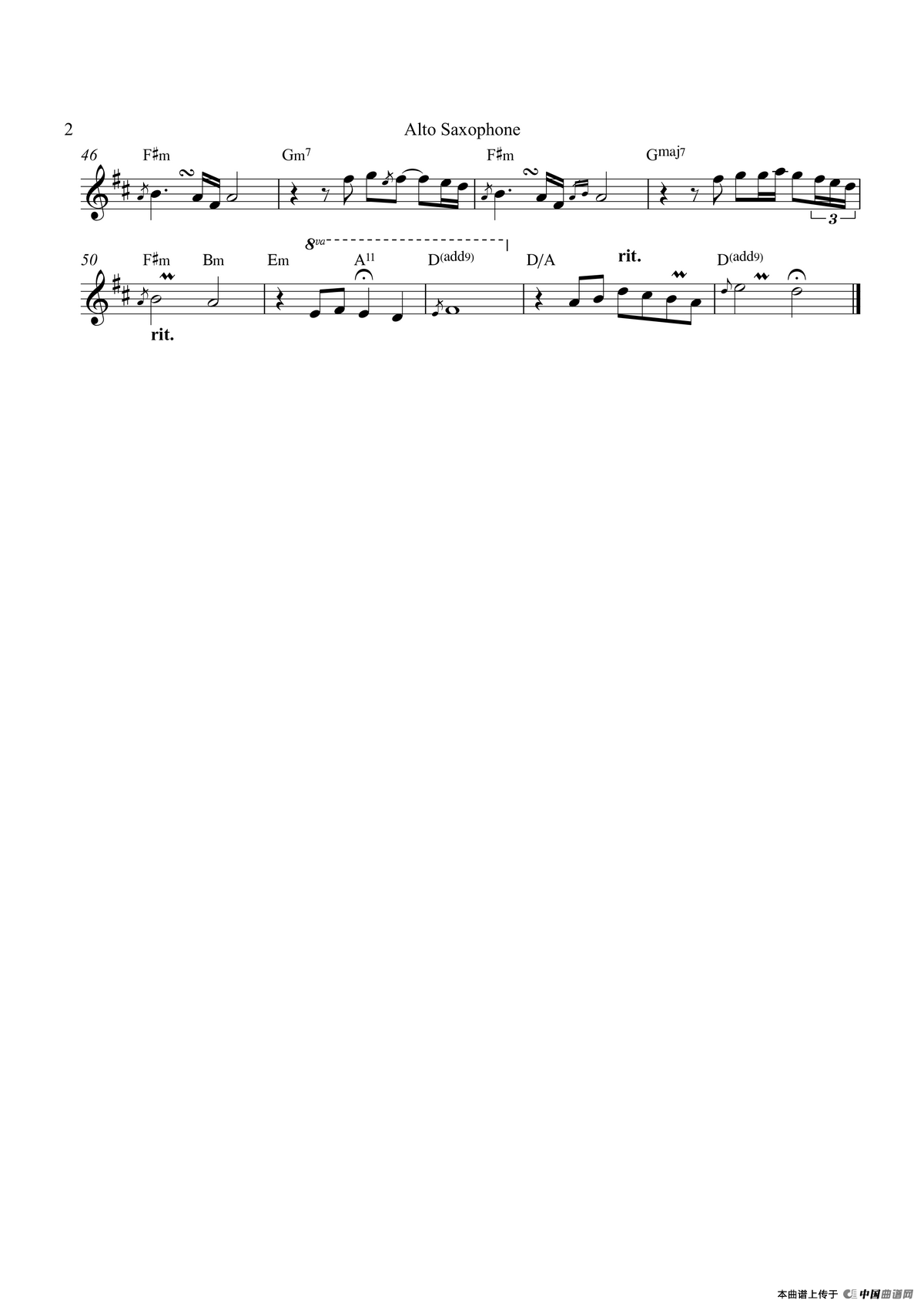 The Way We Were（中音萨克斯）