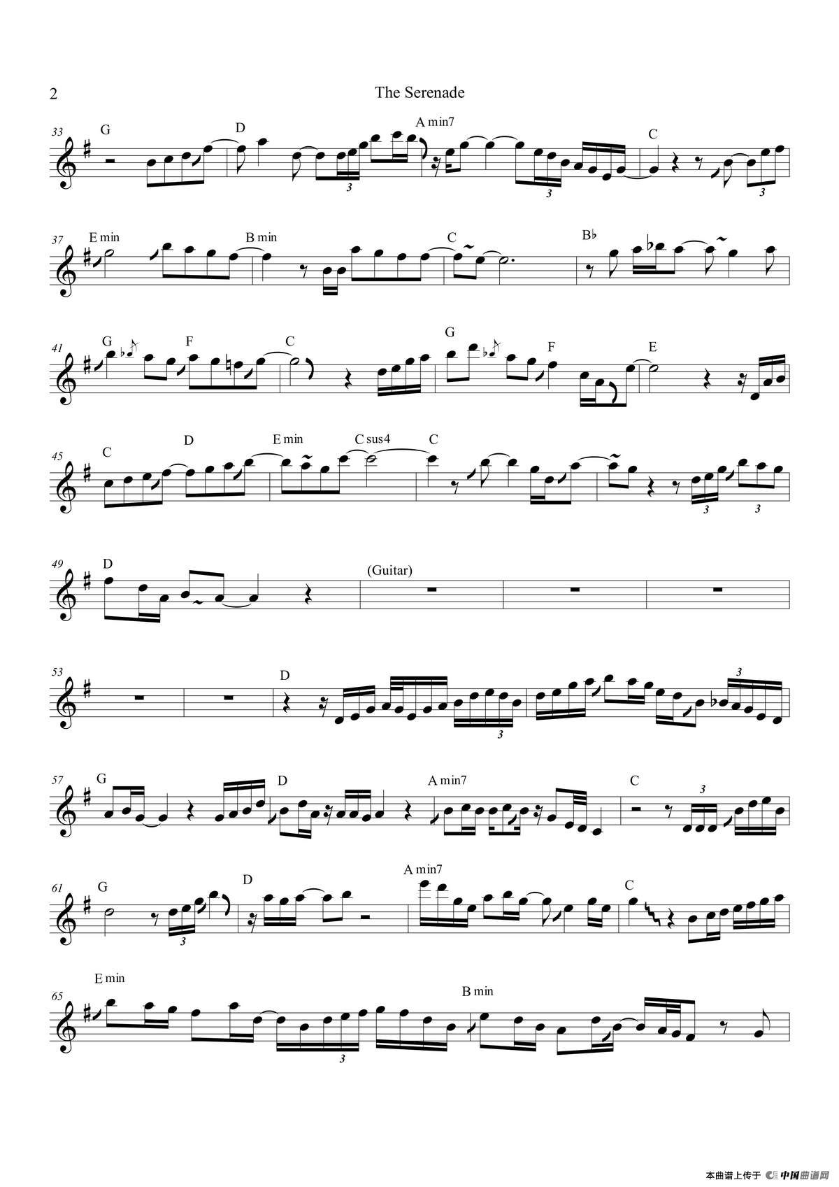 The Serenade（中音萨克斯）