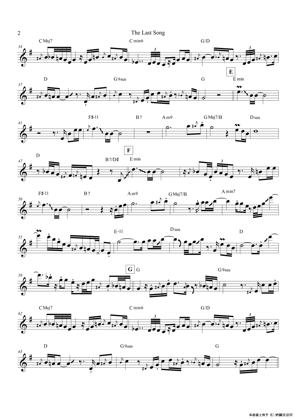 The Last Song（中音萨克斯）