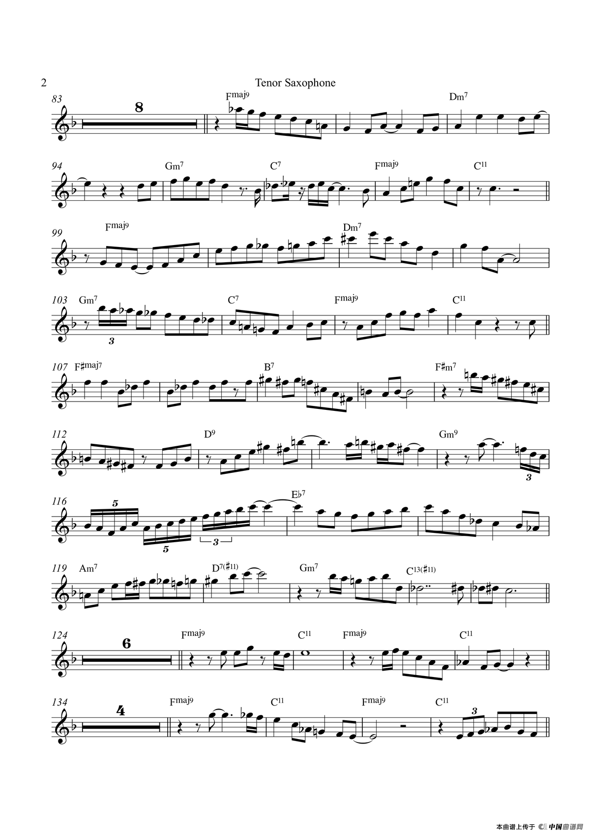 The Girl From Ipanema（次中音萨克斯）