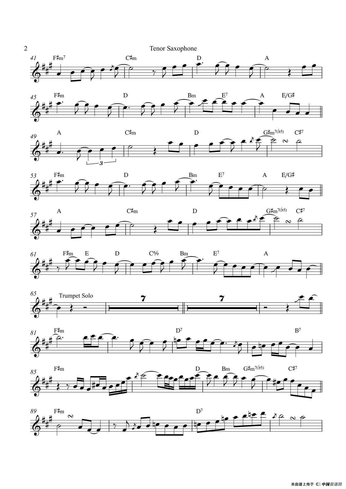 The First Noel（次中音萨克斯）