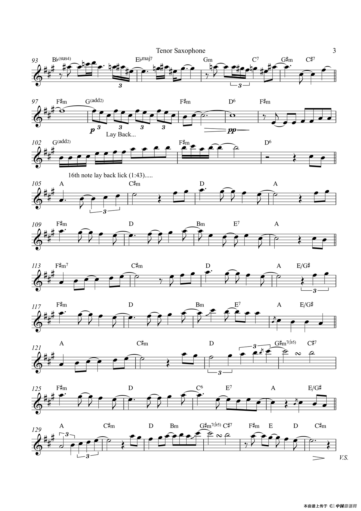 The First Noel（次中音萨克斯）