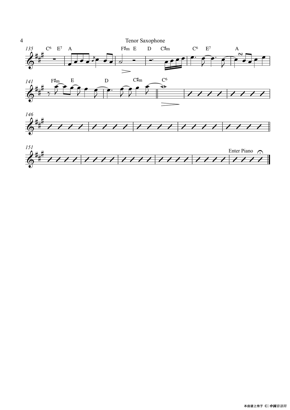 The First Noel（次中音萨克斯）