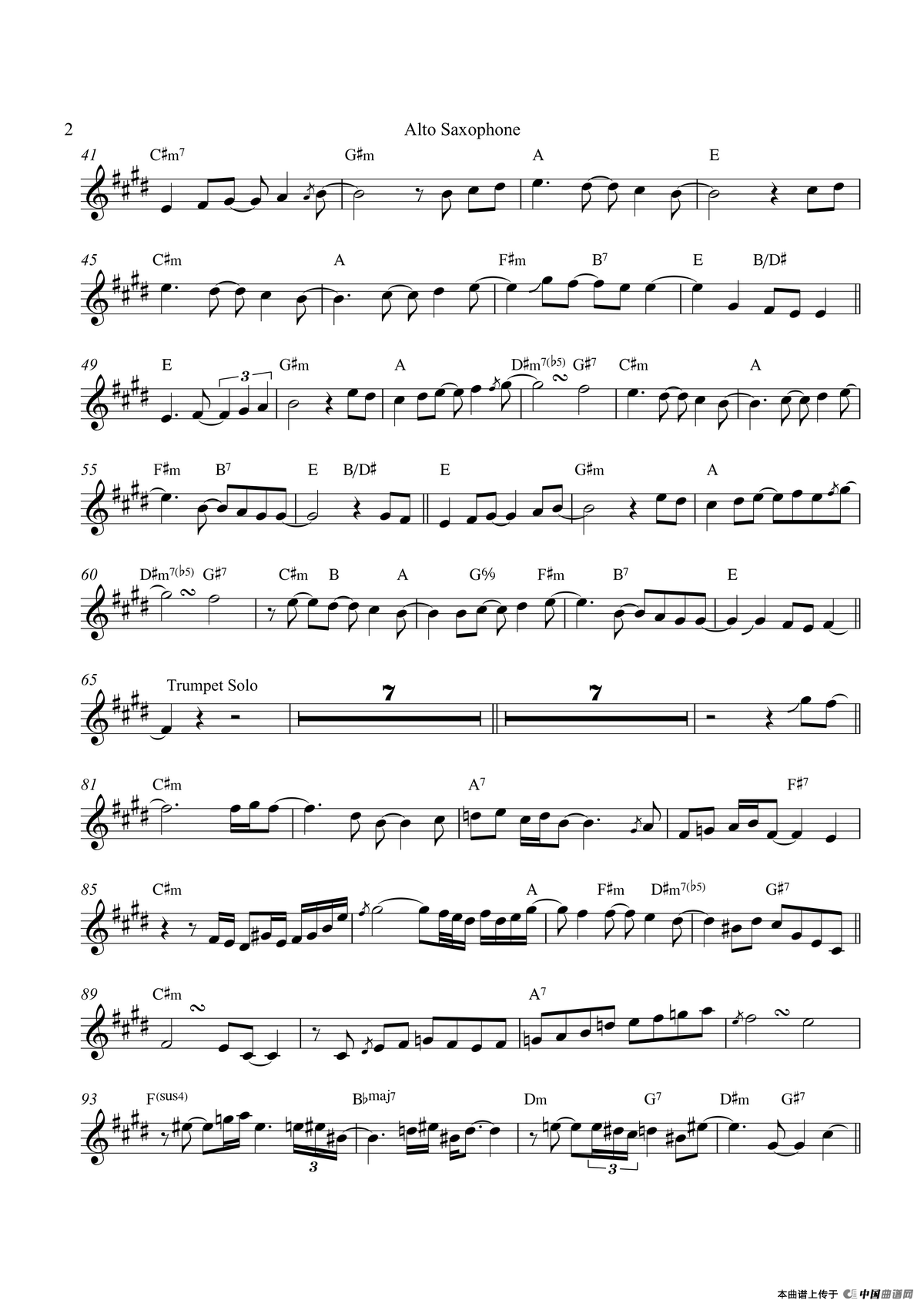 The First Noel（中音萨克斯）