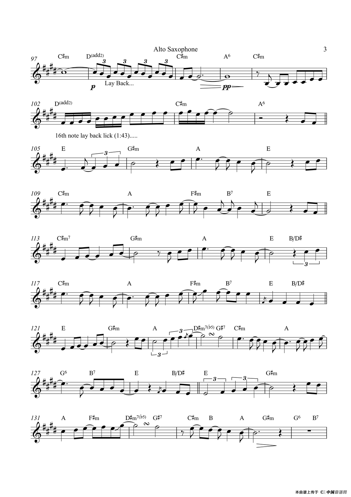 The First Noel（中音萨克斯）