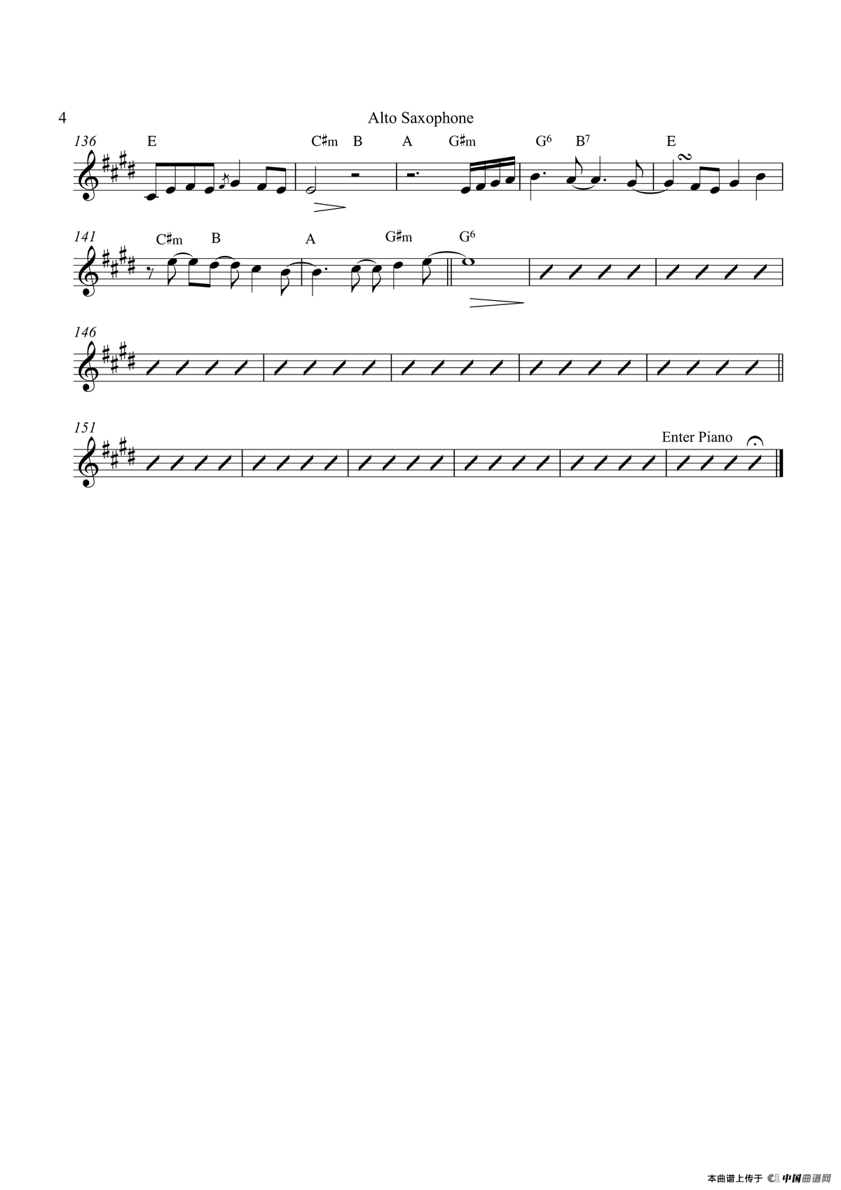 The First Noel（中音萨克斯）