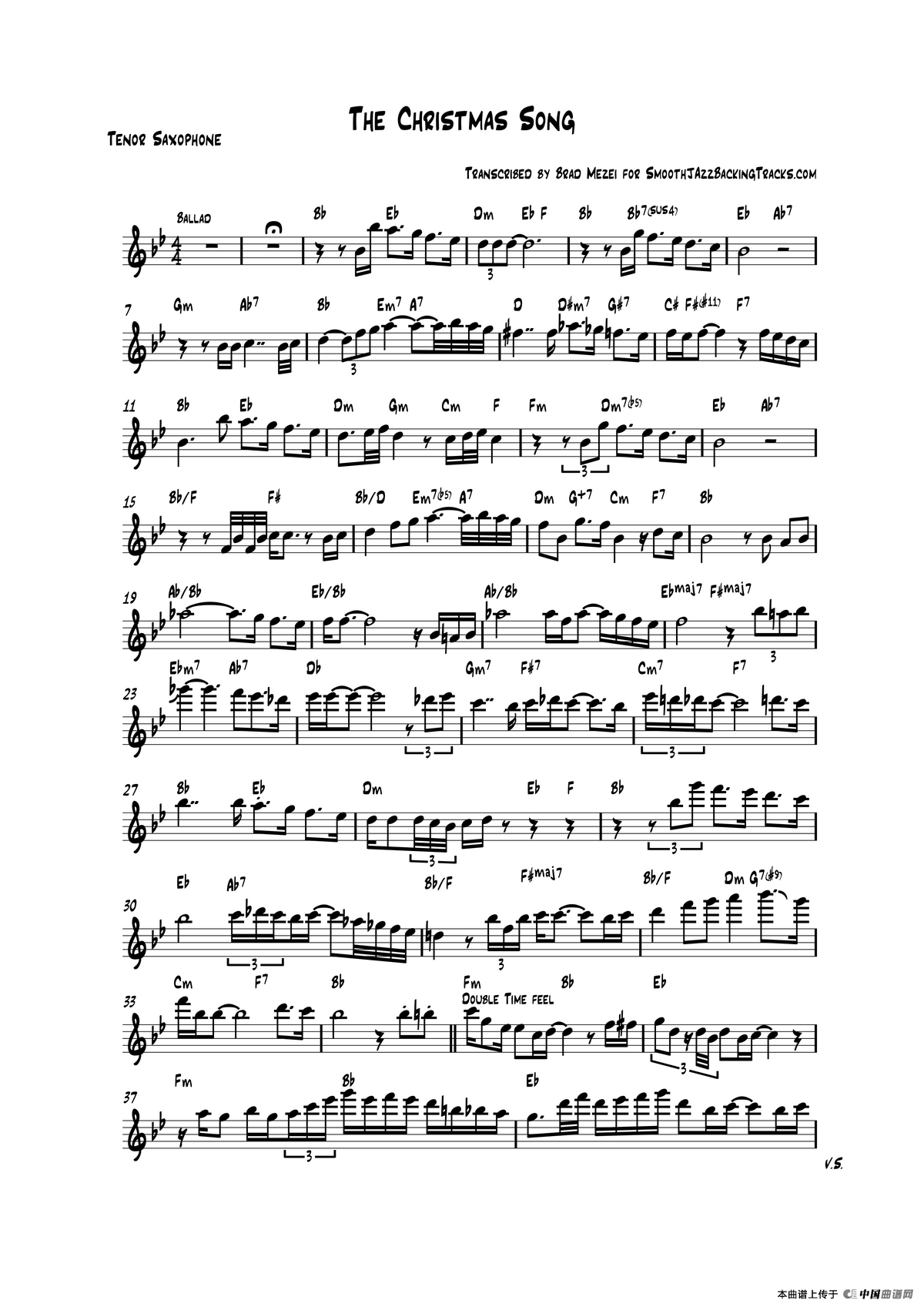 The Christmas Song（次中音萨克斯）