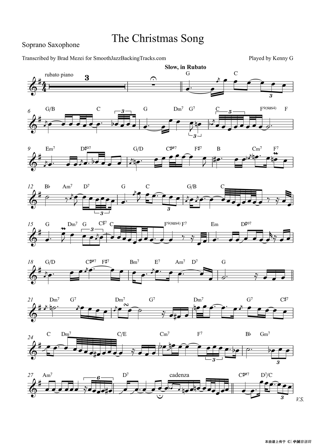 The Christmas Song（高音萨克斯）