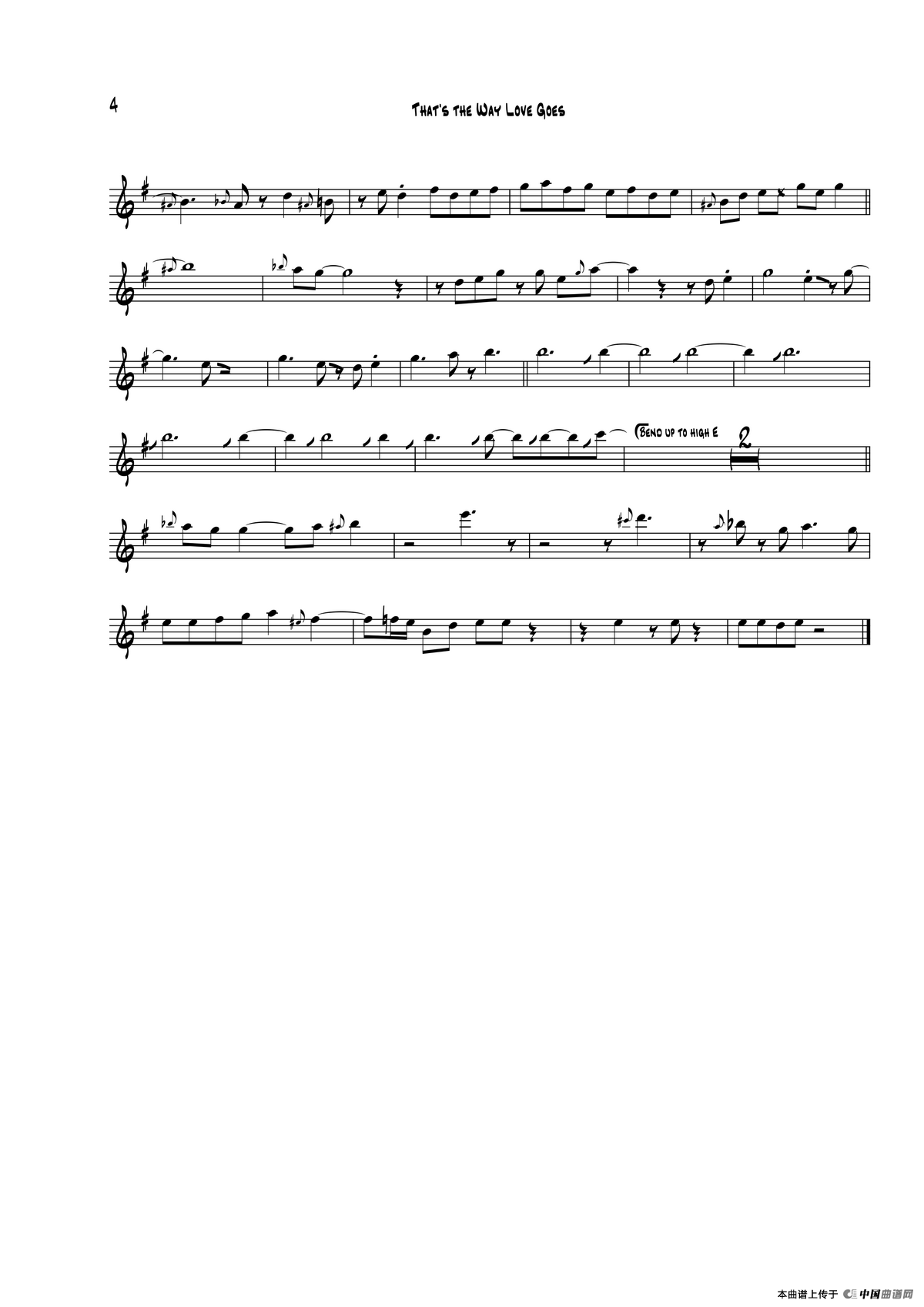 Thats The Way Love Goes（中音萨克斯）