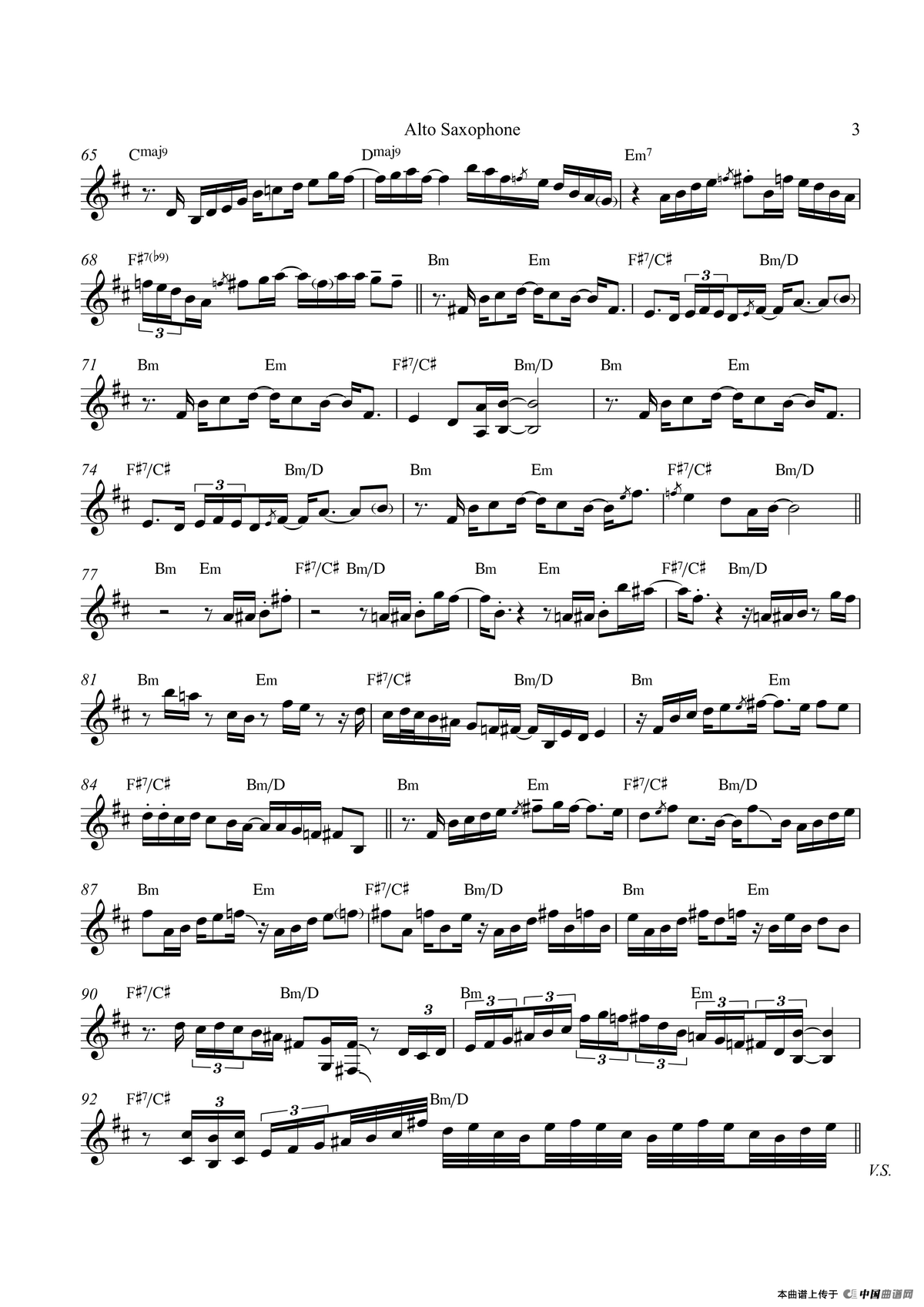 Tequila Moon（中音萨克斯）