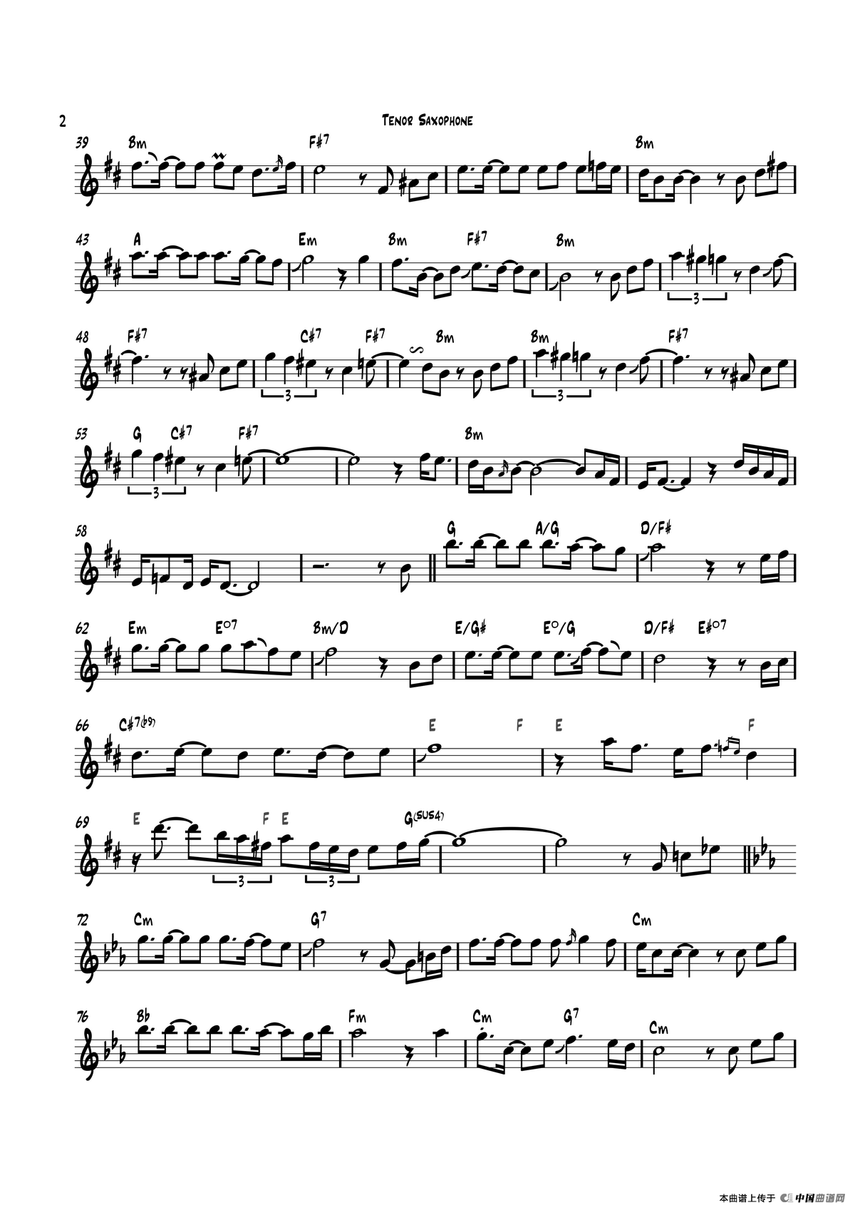 Tango（次中音萨克斯）