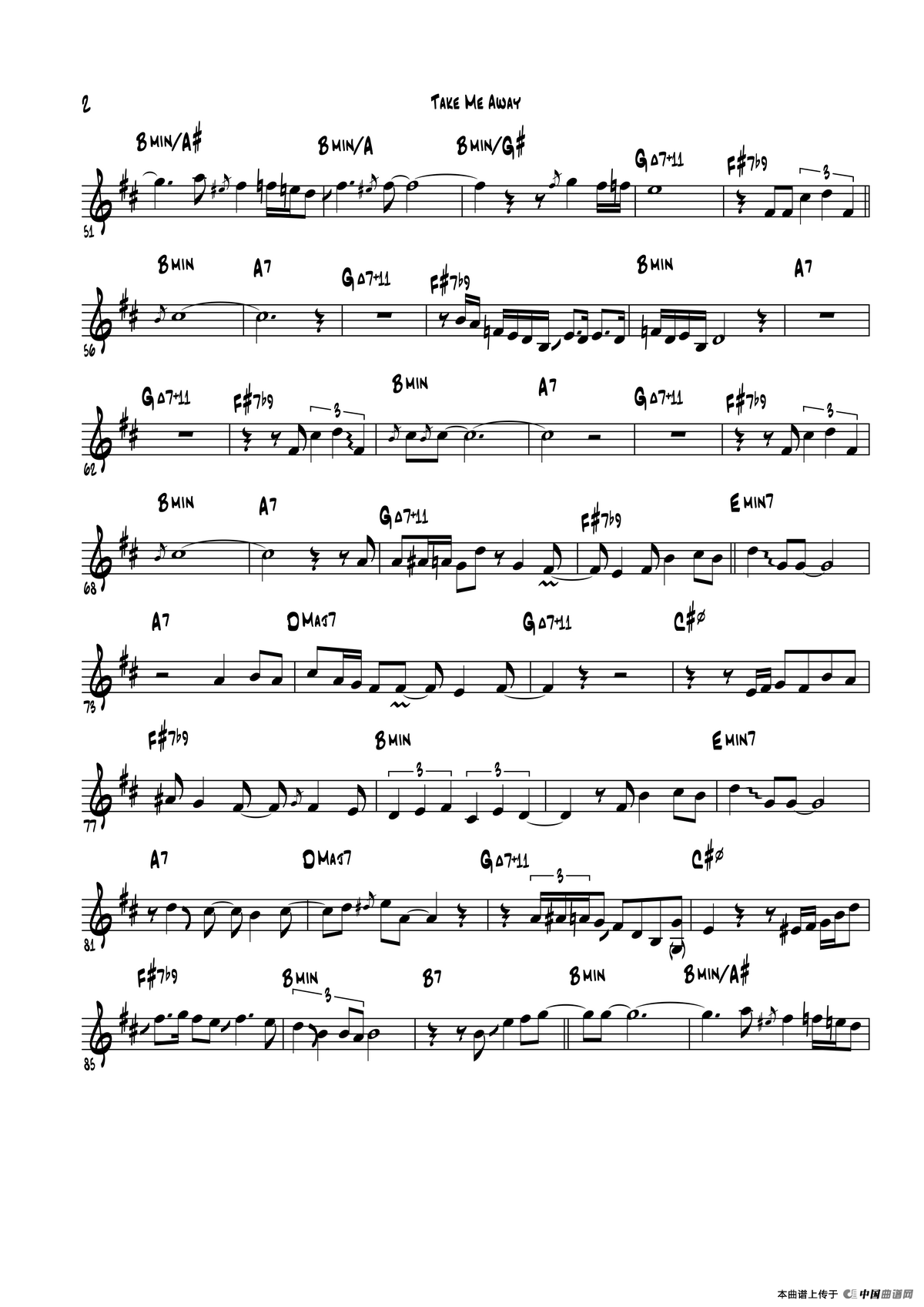 Take Me Away（高音萨克斯）