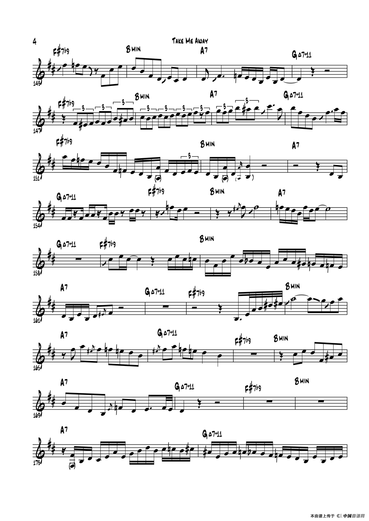 Take Me Away（高音萨克斯）