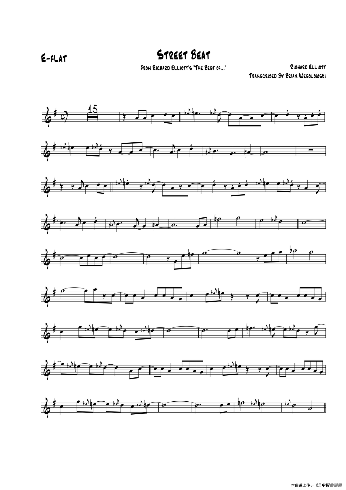 Street Beat（中音萨克斯）