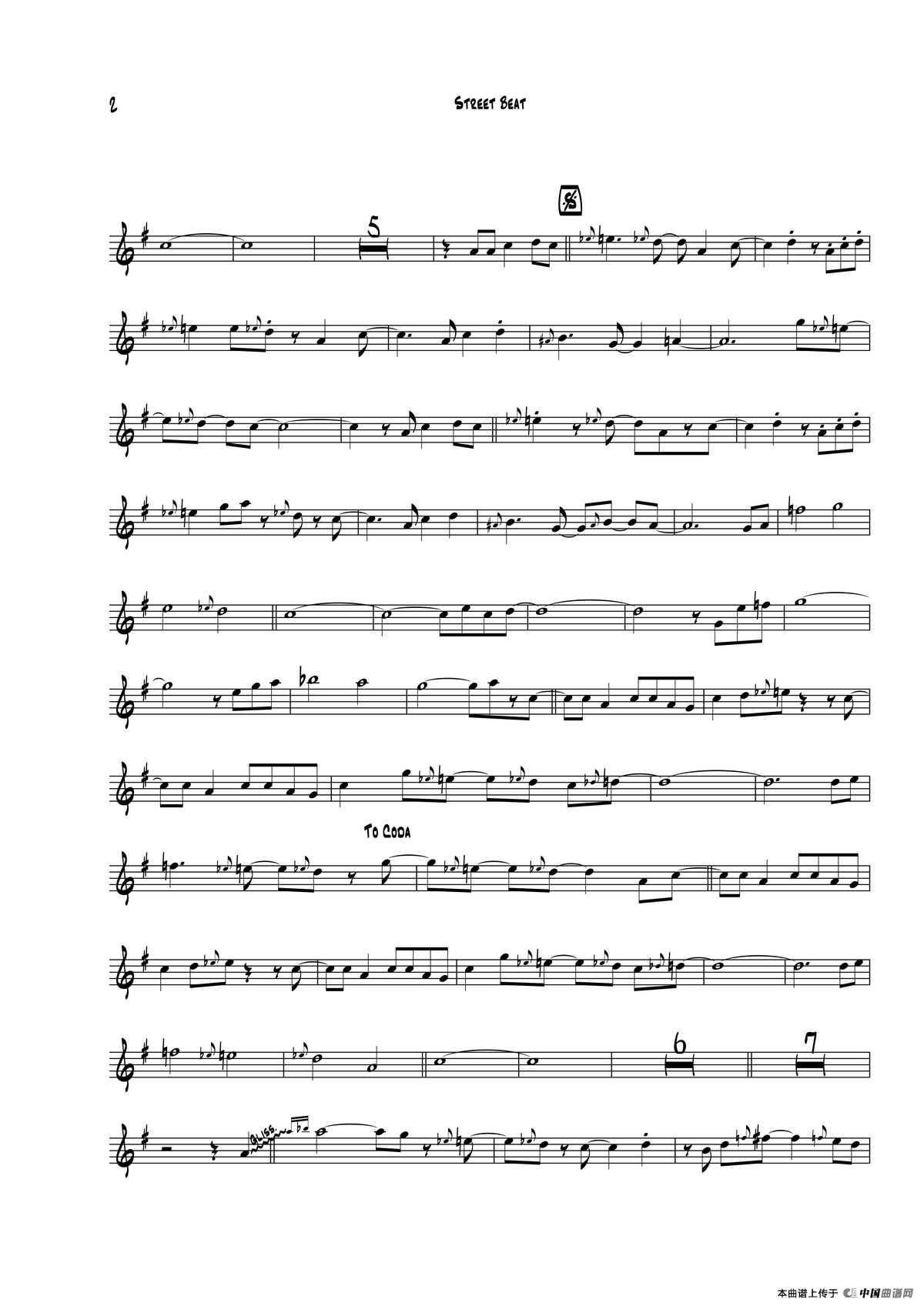 Street Beat（中音萨克斯）