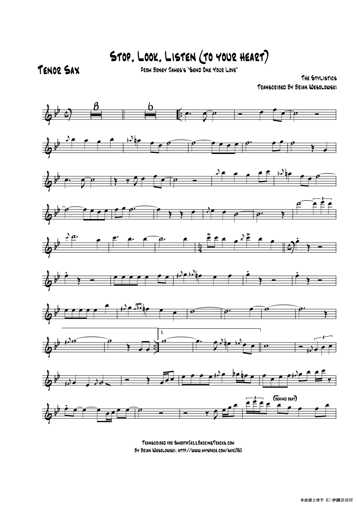 Stop Look Listen（次中音萨克斯）