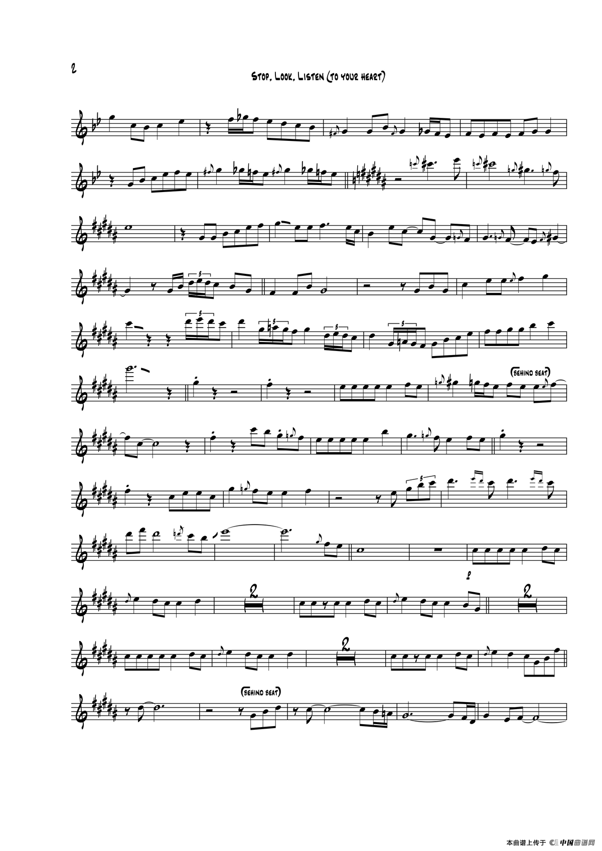 Stop Look Listen（次中音萨克斯）