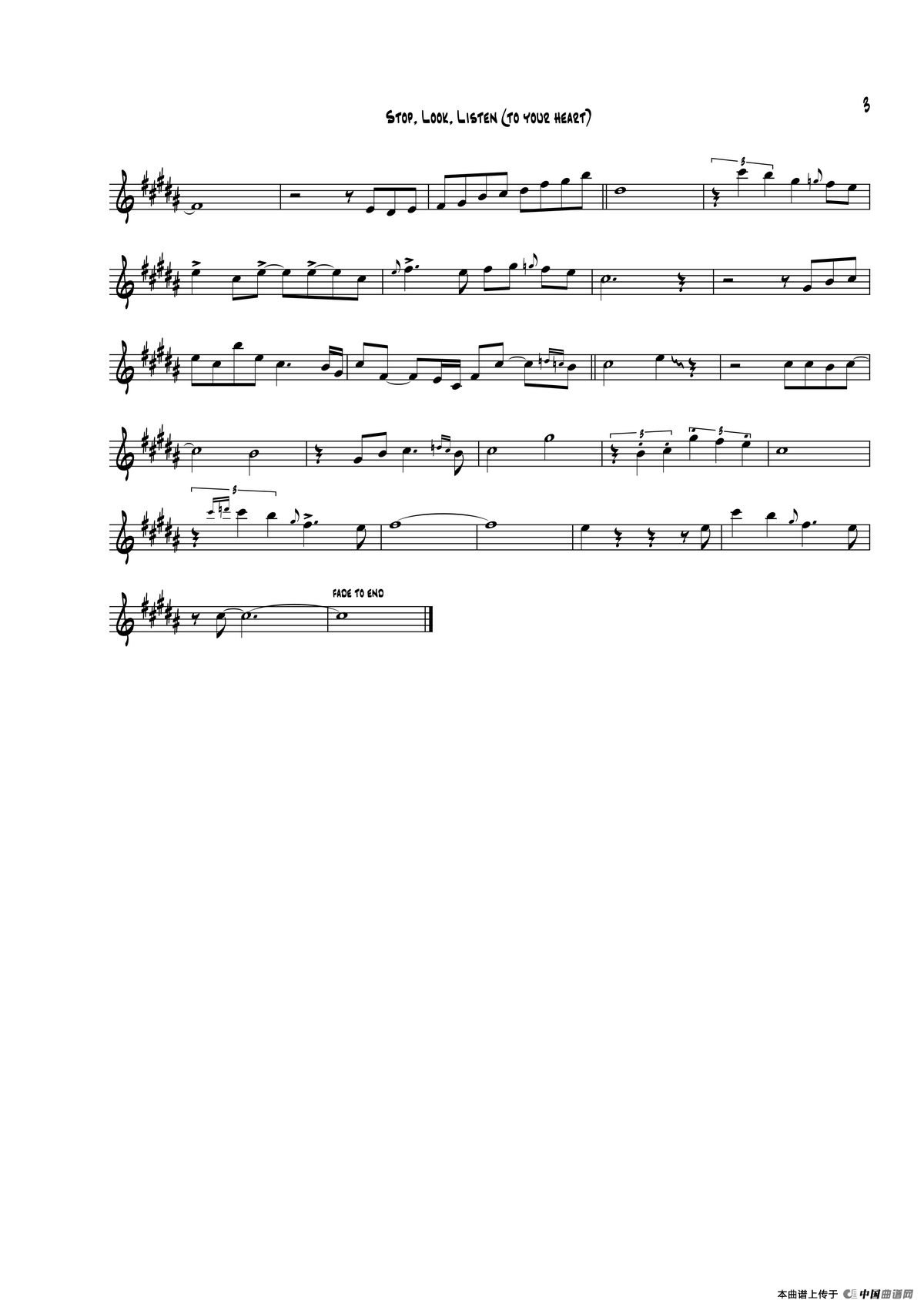 Stop Look Listen（次中音萨克斯）