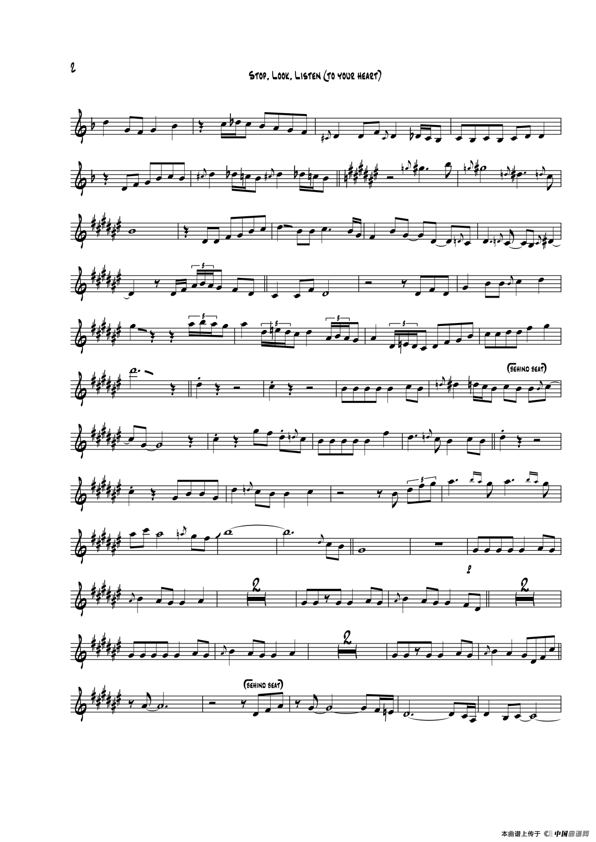 Stop Look Listen（中音萨克斯）