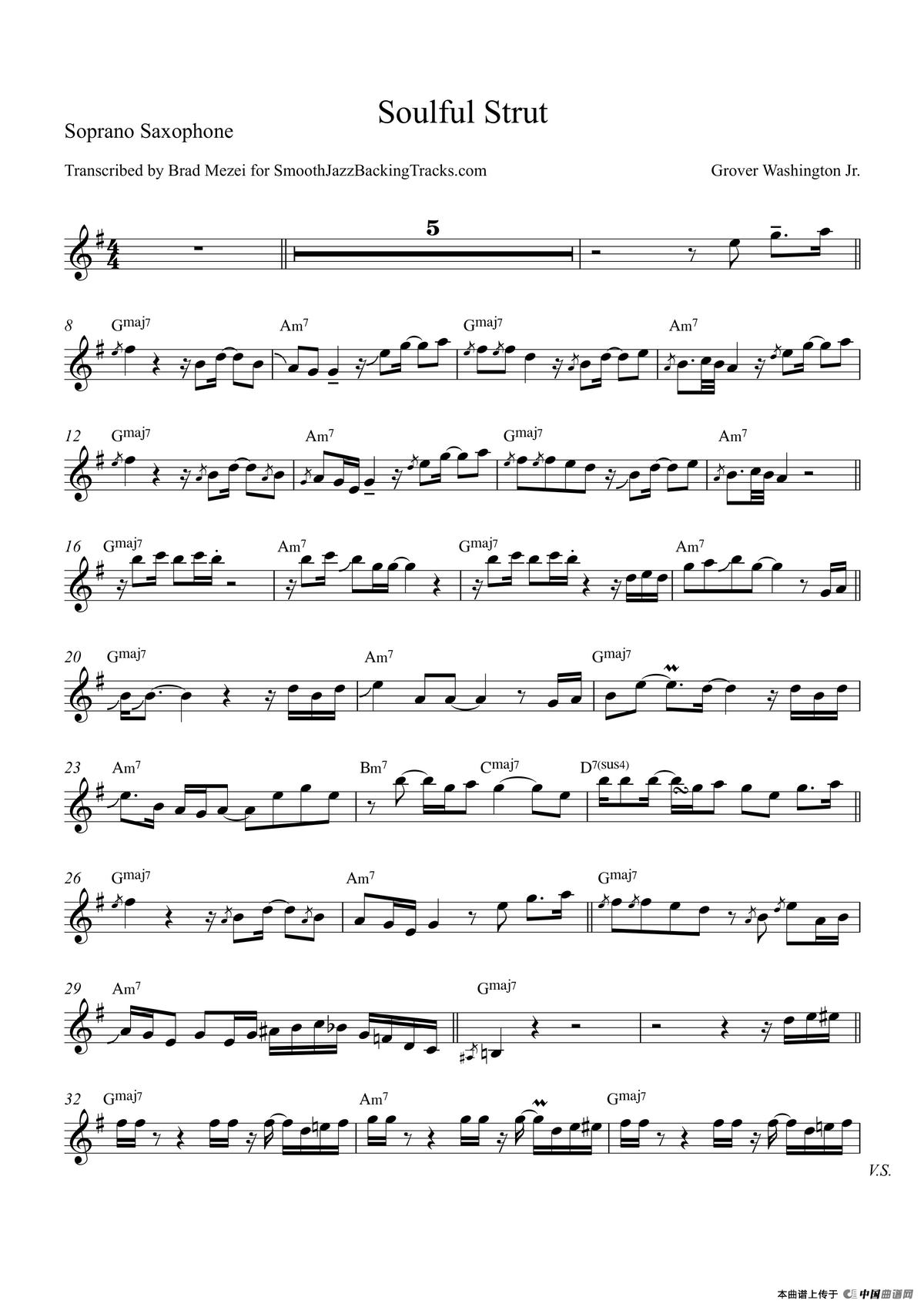 Soulful Strut（高音萨克斯）