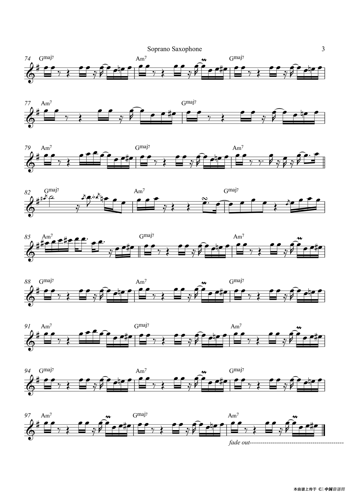 Soulful Strut（高音萨克斯）