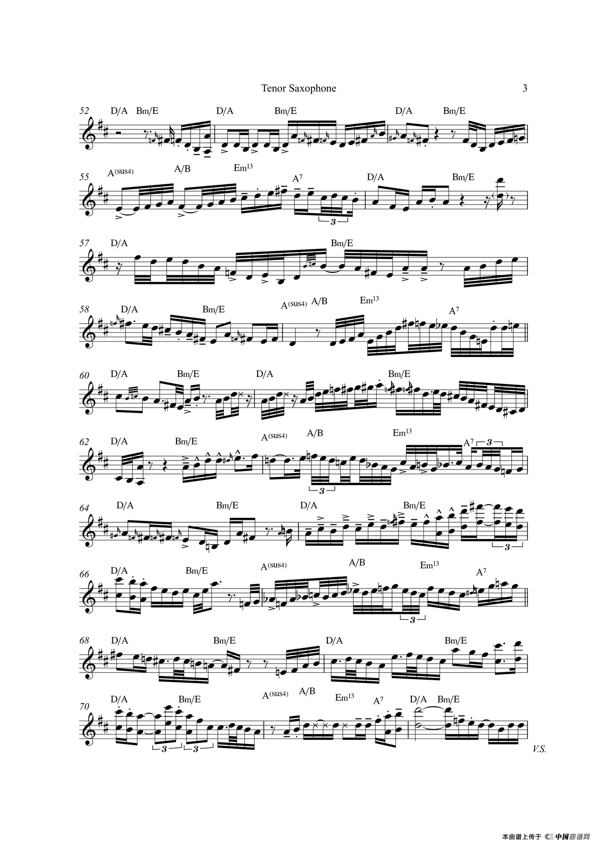 So Amazing（次中音萨克斯）