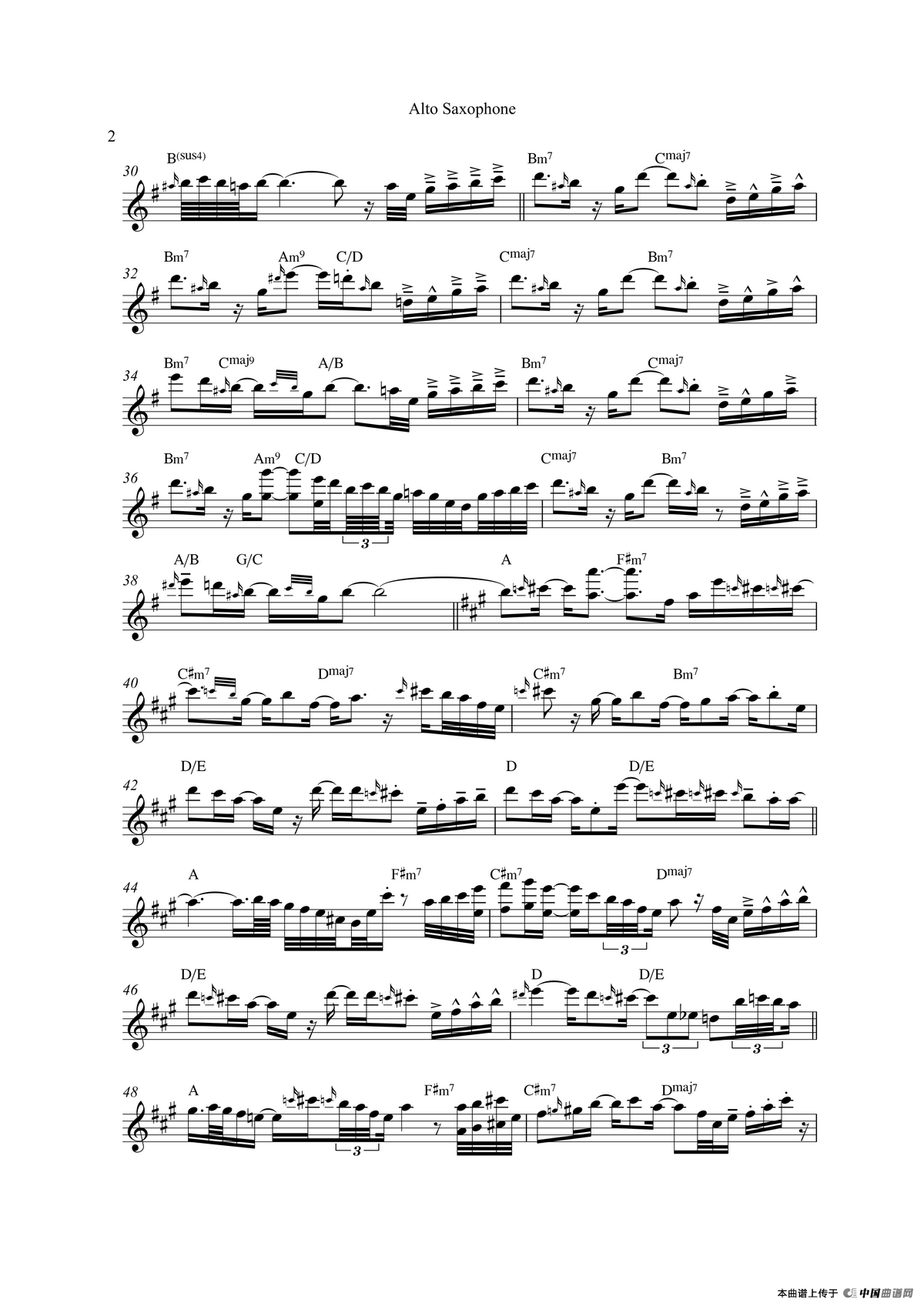 So Amazing（中音萨克斯）