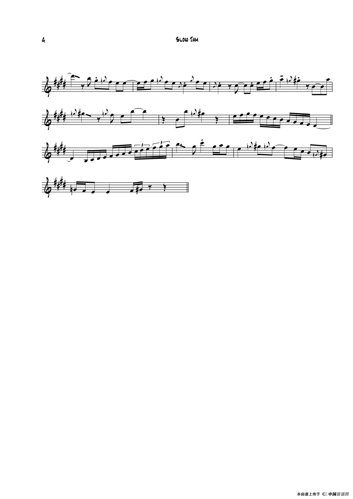 Slow Jam（中音萨克斯）