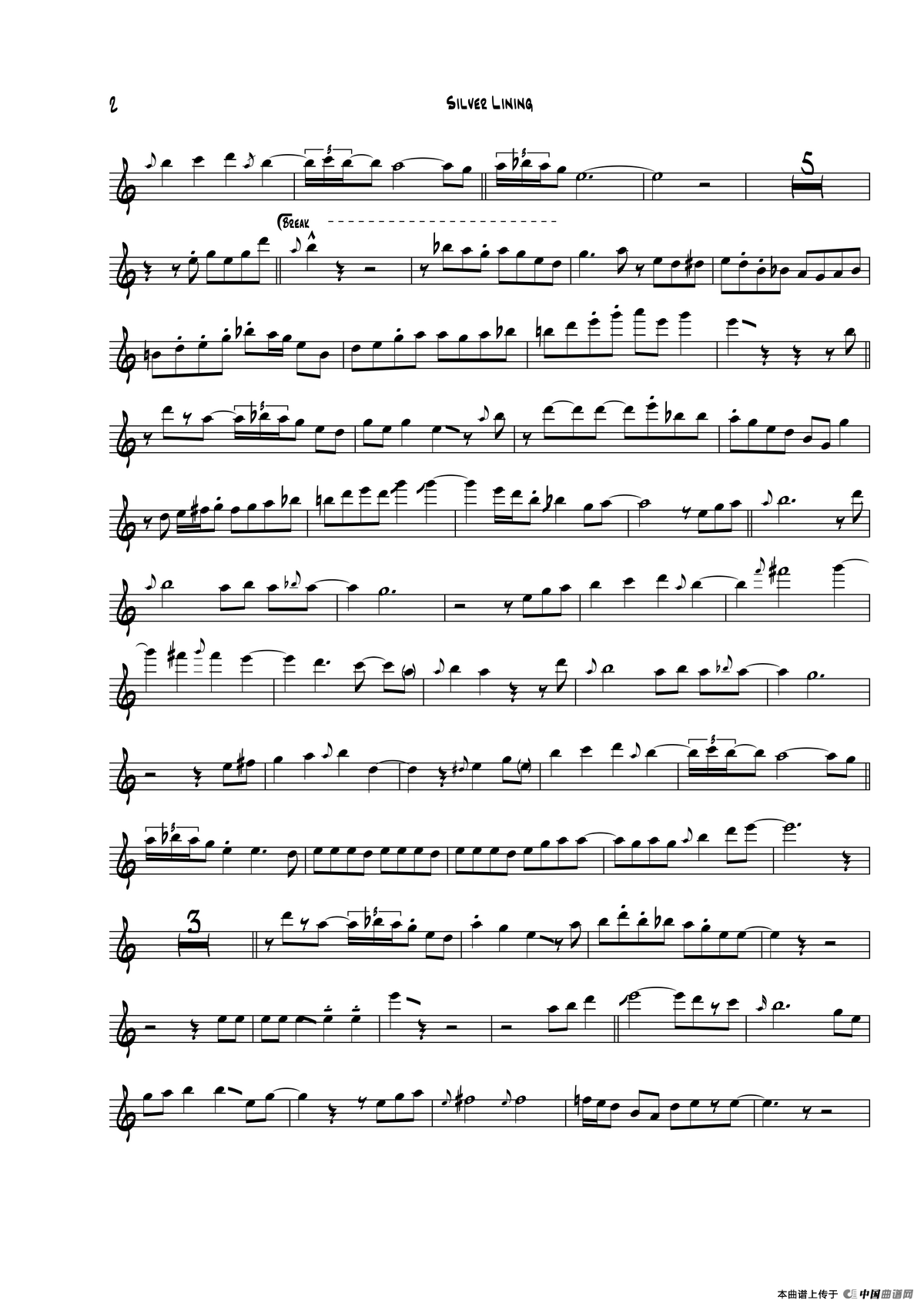 Silver Lining（次中音萨克斯）